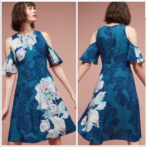 Anthropologie Dresses & Skirts - Anthro Maeve Elia cold shoulder dress